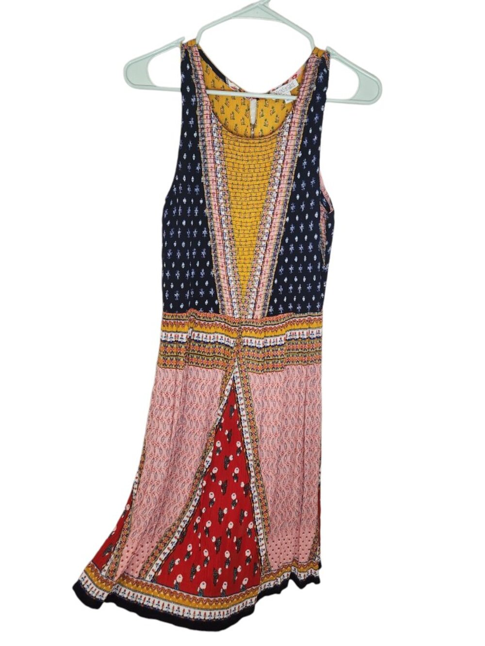 Patrons of Peace Patchwork Print Boho Dress